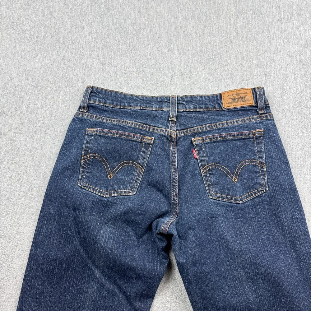 Levis Jeans Women 30x27 Blue 515 Bootcut Dark Wash Mid Rise Casual Classic Pants